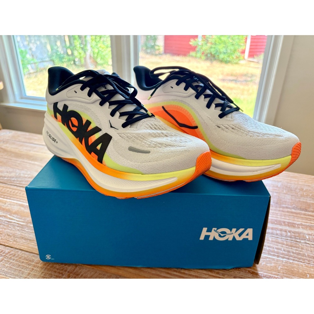 HOKA Clifton PRO Men's Size 9.5 D Cosmic Grey Black Running Shoes Box Athletic